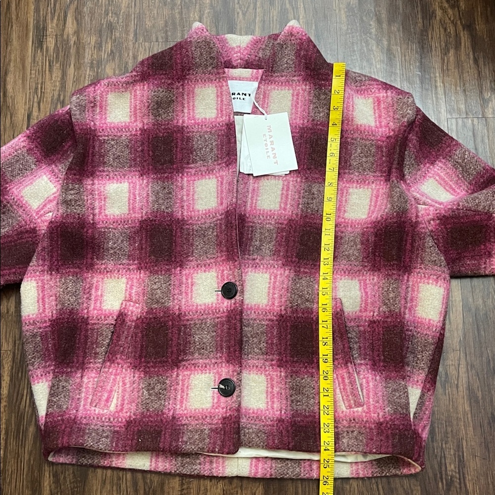 ISABEL MARANT ÉTOILE  Drogo Boxy Plaid Strong Shoulder Jacket 44 10-12 - Picture 9 of 16